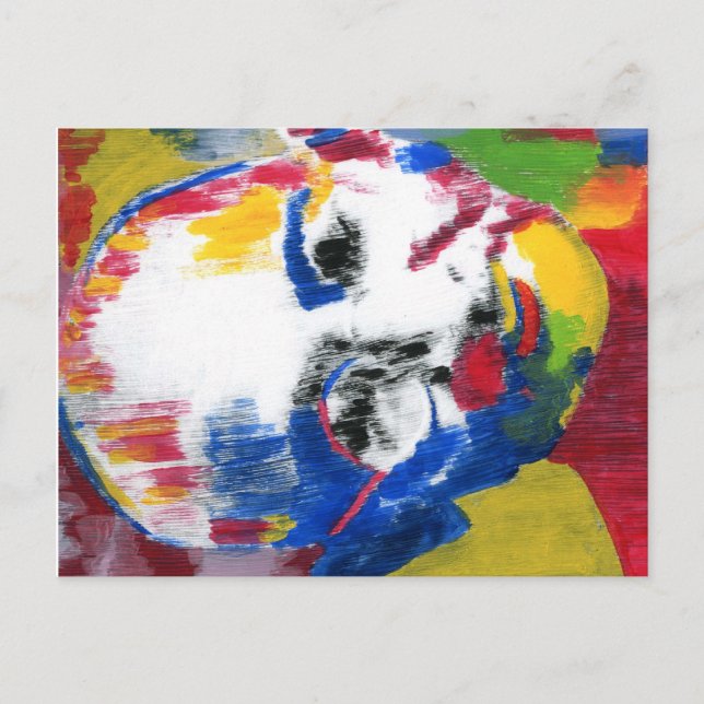 Cartão postal da Moderna Colorida Watercolor Mahat (Frente)