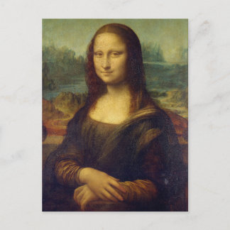 Cartão postal da Mona Lisa por Leonardo da Vinci