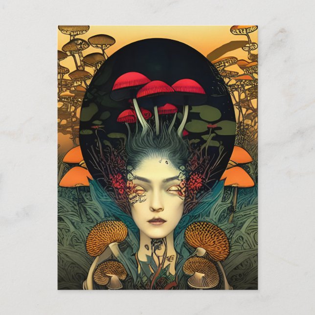 Cartão Postal da Mulher Cogumelo (Frente)