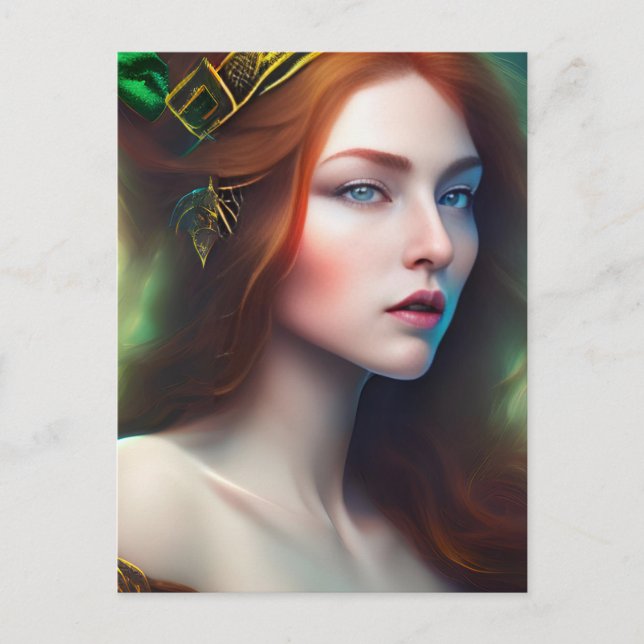 Cartão postal da mulher ruiva (Frente)