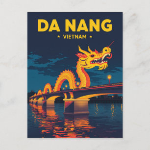 Cartão Postal Da Nang Vietnã Ponte do Dragão Viagens Clássicas