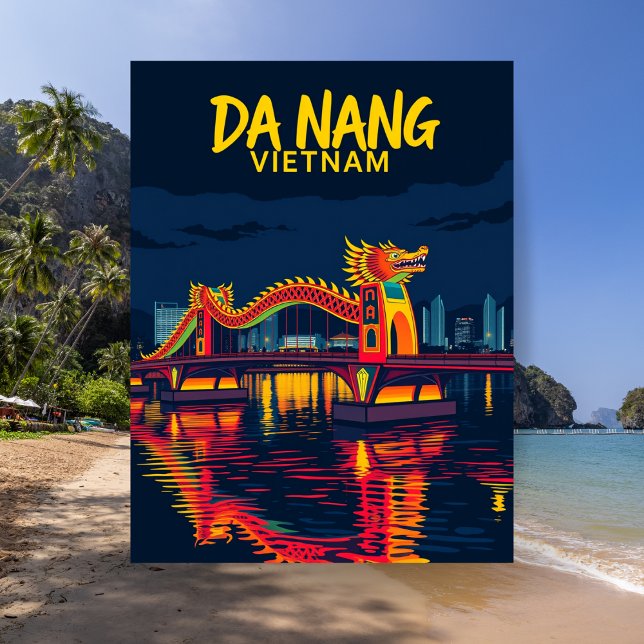 Cartão Postal Da Nang Vietnam Dragon Bridge Viagem (Da Nang Vietnam Dragon Bridge Travel Postcard)