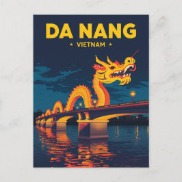 Cartão Postal Da Nang Vietnam Dragon Bridge | Vintage Travel