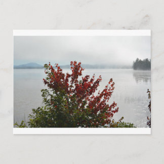 Cartão postal da névoa matinal de Adirondack