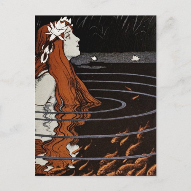 Cartão postal da ninfa vintage (Frente)