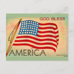 Cartão postal da nossa bandeira americana