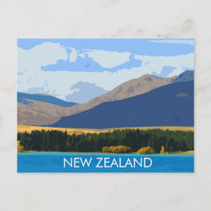 Cartão postal da Nova Zelândia de Arte viagens vin