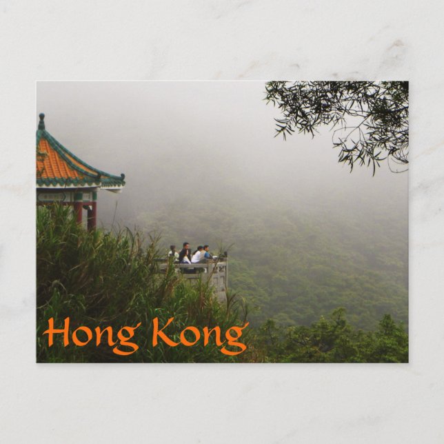 Cartão Postal da Pagode de Hong Kong (Frente)