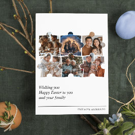 Cartão postal da Páscoa com colagem de 6 fotos per