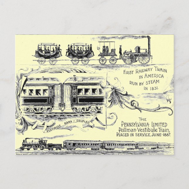 Cartão postal da Pensilvânia Limited 1887 (Frente)