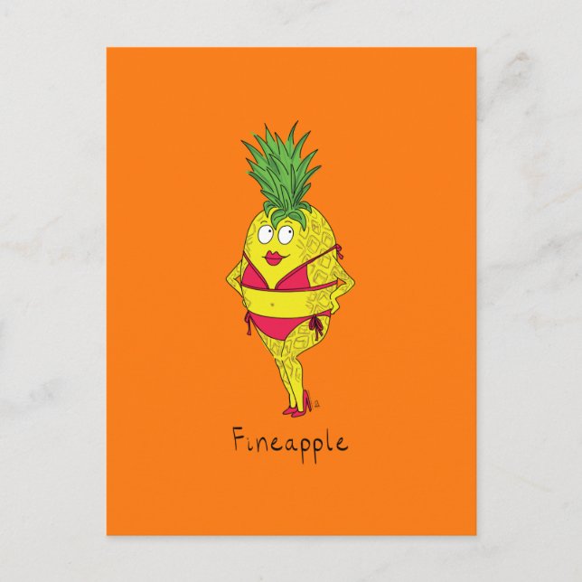 Cartão postal da pin-up da Fineapple abacaxi (Frente)