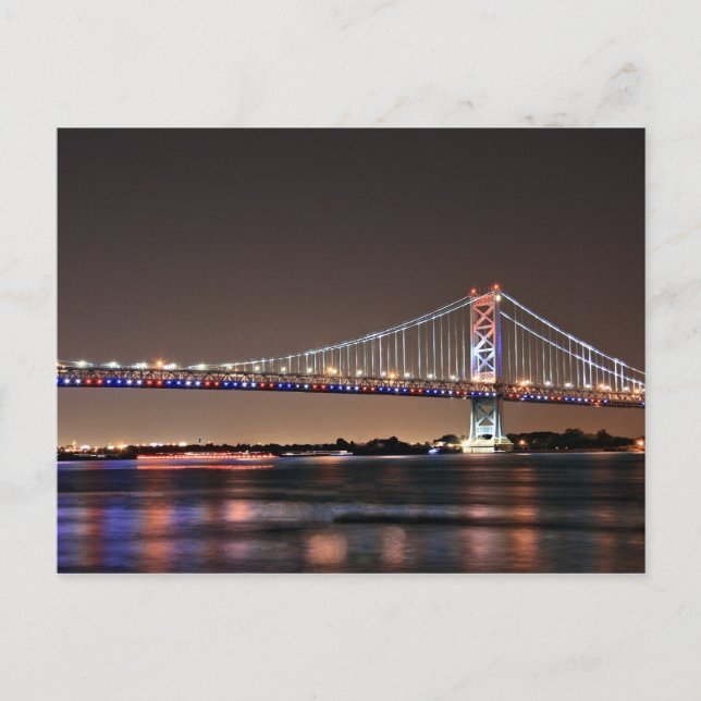 Cartão postal da ponte Benjamin Franklin (Frente)