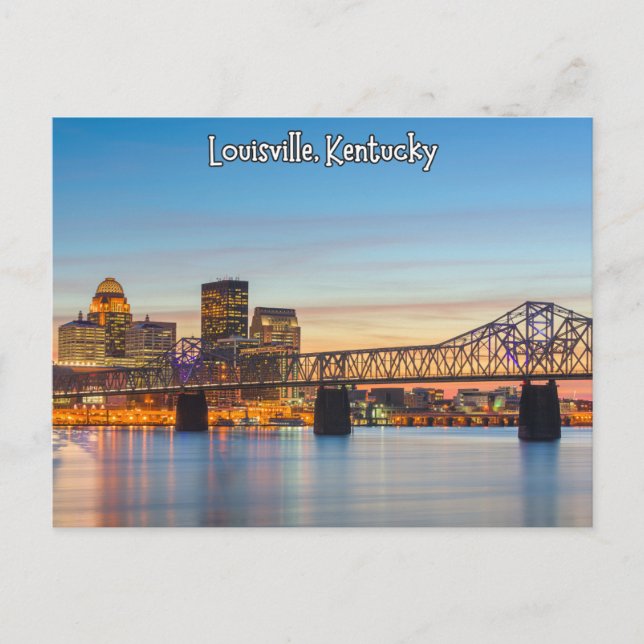 Cartão postal da Ponte de Louisville Kentucky (Frente)