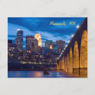 Cartão postal da ponte de traço de miniápolis