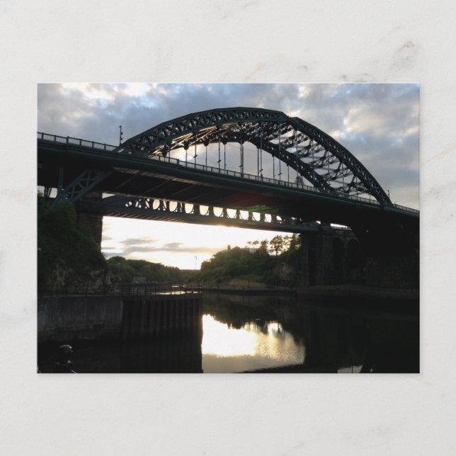 Cartão postal da ponte de Wearmouth em Sunderland (Frente)