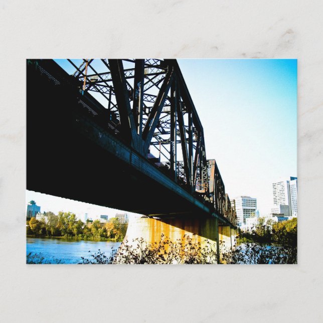 Cartão postal da ponte do comboio antigo (Frente)