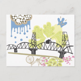 Cartão postal da ponte Hawthorne Portland