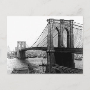 Cartão postal da ponte oriental NYC, 1900
