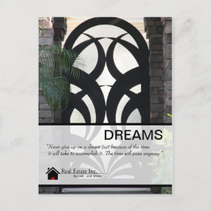 Cartão postal da porta do rico Imobiliário