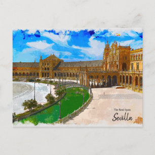 Cartão Postal da Praça de Espanha em Sevilha