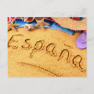 Cartão postal da praia da Espanha Spain