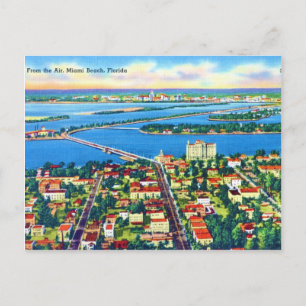 Cartão Postal Da praia de Air Miami e da baía de Biscayne, Fló