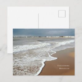 Cartão postal da praia de Essaouira Marrocos