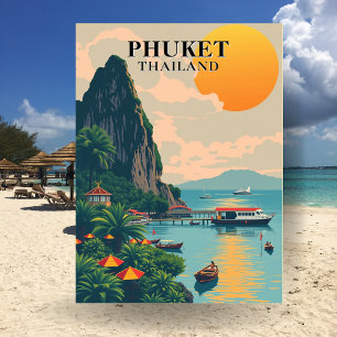 Cartão postal da praia de Phuket Tailândia Viagem