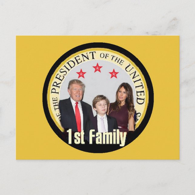 Cartão postal da primeira família TRUMP (Frente)