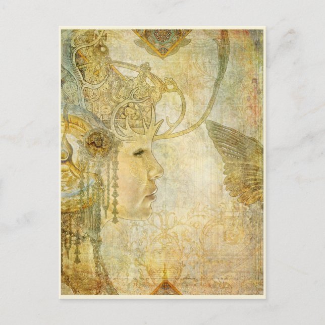 cartão postal da rainha branca (Frente)