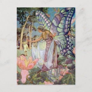 Cartão Postal da Rainha das Fadas Vintage