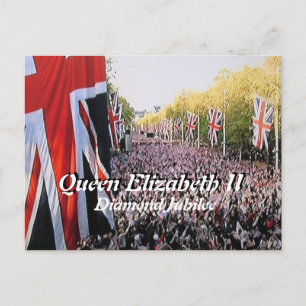 Cartão postal da Rainha Elizabeth Diamond Jubilee