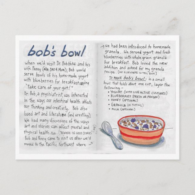 Cartão postal da receita do Bobs Bowl (Frente)