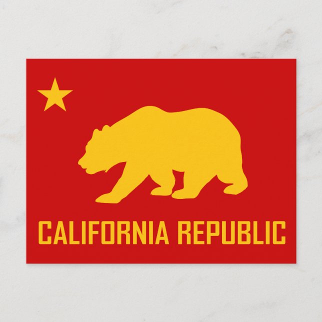 Cartão postal da República da Califórnia (Frente)