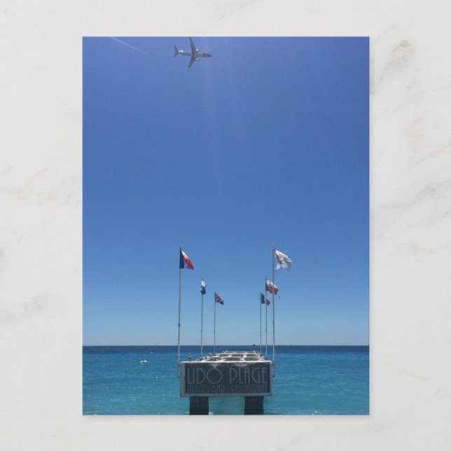 Cartão postal da Riviera Francesa em Nice França (Frente)