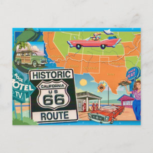Cartão postal da rota histórica 66