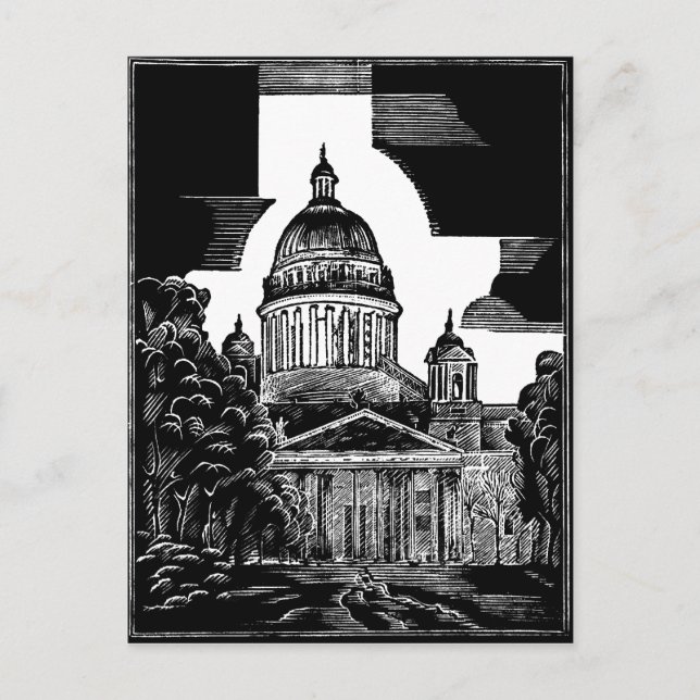 Cartão postal da rua da Catedral de Isaac, ETERSBU (Frente)