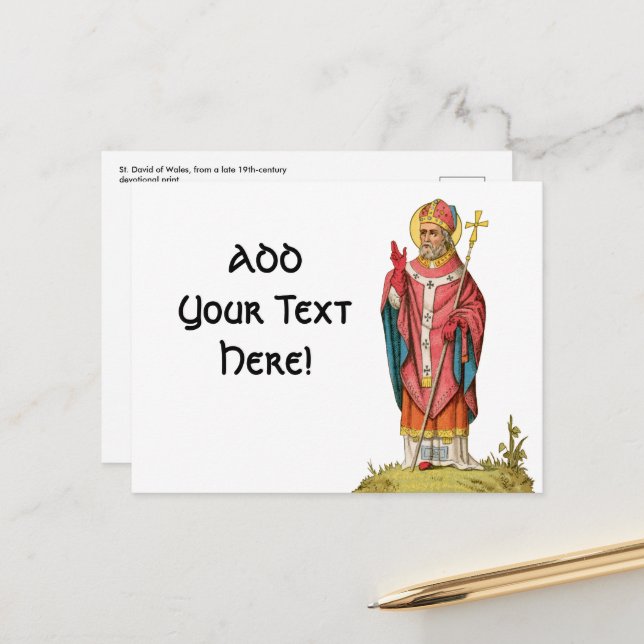 Cartão postal da rua David of Wales (P 001) (Frente/Verso In Situ)