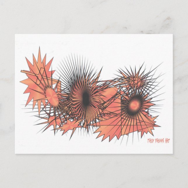 Cartão postal da senhora abstrata rezando (Frente)