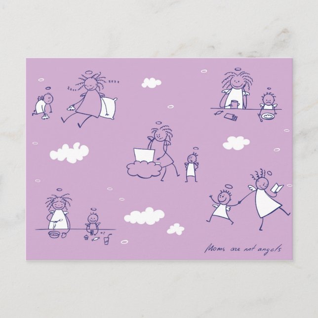 Cartão postal da série "Mães não são anjos" (Frente)