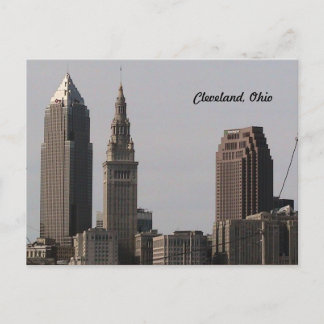 Cartão Postal da Silhueta de Cleveland Ohio