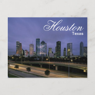 Cartão Postal da Silhueta de Houston Texas