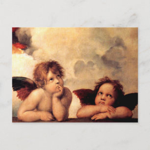 Cartão postal da Sistina Madonna para Raphael Che