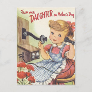 Cartão Postal Da sua filha no Dia de as mães
