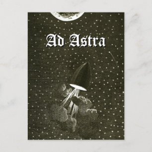Cartão Postal Da Terra à Lua Arte Ad Astra