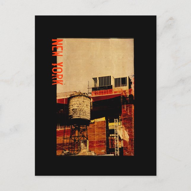 Cartão postal da torre de água de Nova Iorque (Frente)