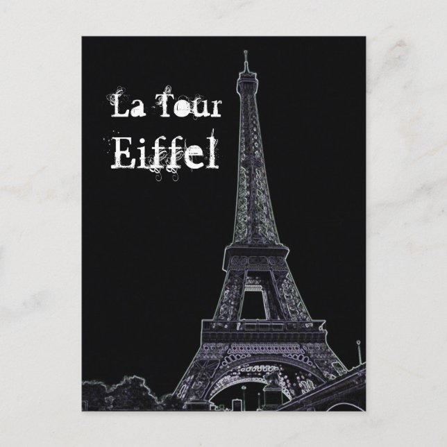 Cartão postal da torre Eiffel (Frente)