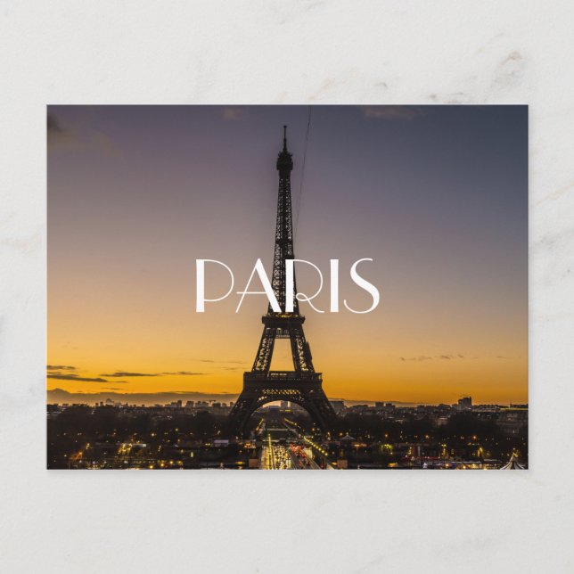 Cartão postal da torre Eiffel (Frente)