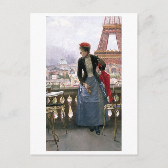 Cartão postal da Torre Eiffel (Frente)