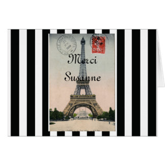 Cartão postal da Torre Eiffel Vintage
